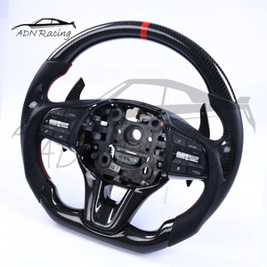 Volante con Calefacción de Fibra de Carbono para <span class=keywords><strong>Hyundai</strong></span> <span class=keywords><strong>Genesis</strong></span> G70 G80 <span class=keywords><strong>G90</strong></span> GV60 GV70 GV80 GV90 2018+ - Product Image 2