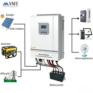 Sistema Híbrido Solar Trifásico de 15Kw, Onda Sinusoidal Pura de 5000W, RS485, Híbrido Solar Monofásico YM-B200, Alta Eficiencia de Conversión - Product Image 4