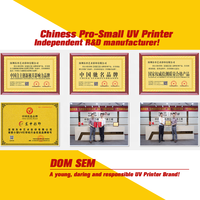 DOMSEM Casing Telepon Printer UV 6 Warna, Printer Digital untuk Kaus Multifungsi Kaca Kayu Ukuran A4