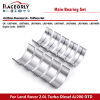 RACEORLY LR074091 Coussinets de vilebrequin +0,25 mm pour Land Rover Discovery Sport 2.0 Diesel TD4 AJ200 204DTD