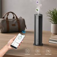 Diffuseur d'arômes intelligent de bureau en alliage d'aluminium, sans eau, avec minuterie, pulvérisation réglable, concentration ajustable, application mobile pour hôtels et bureaux (vente en gros)