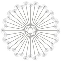 Lot de 50 épingles à fleurs en cristal transparent faites à la main pour la décoration de bouquets de mariage – Vente en gros pour festivals