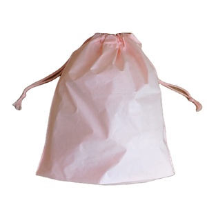 Sac à chaussures en coton sergé beige avec cordon de serrage, impression de logo personnalisé, cadeau promotionnel - Product Image 3