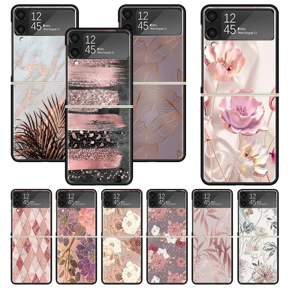 1000 + conceptions personnalisées belle Rose Bling étui en silicone TPU pour Samsung Samsung Galaxy Z Flip 3 4 5 étui à Sublimation d'impression UV