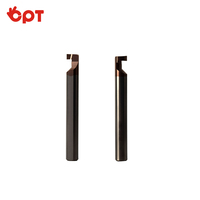 Barre de perçage MWR à long cou, en carbure monobloc, diamètre 2 mm, avec insert rectangulaire 90°, pour rainurage interne de l'acier inoxydable