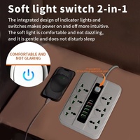 Multiprise universelle, 6 prises CA avec ports de charge USB PD, cordon en cuivre pur, prise pour la maison, le dortoir, le bureau, l'ordinateur