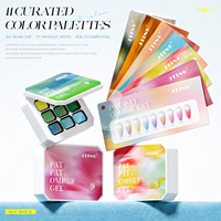 JTING 2026 Summer Pat Pat Ombre Gel Palette 9 teintes Gel de tapotement pour ongles Non-toxique Vernis gel 5 en 1 Sans HEMA/TPO Gel haute pigmentation