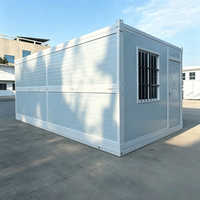 Installation rapide de maisons préfabriquées modulaires en acier, portables, isolées, durables, gain de place, maison conteneur pliable pour bureau