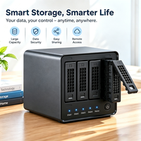4-Bay Network Attached Storage AI Photo Album Remote Access up to 120TB Max Storage Diskless Home Private Cloud Storage Server