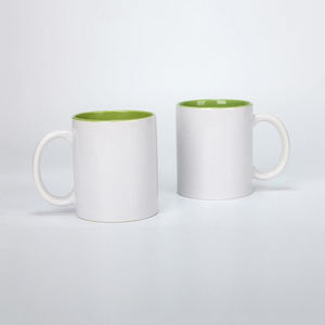 Tazza in bianco a sublimazione in ceramica da 11 once in vetro tazze da caffè diritte tazze da caffè con manico rotondo tazza di colore interno carino 36 pezzi <span class=keywords><strong>Per</strong></span> ogni colore - Product Image 2