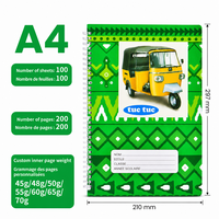 Cahier d'exercices scolaires OEM Tanzanie, agrafé, couverture cartonnée 16K, fournisseur de cahiers d'exercices pour la pratique en classe