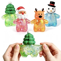Jouets à presser Goro Jolly : Ensemble de Noël avec sapin, Père Noël et bonhomme de neige