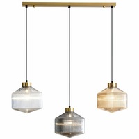 Lustre de salle à manger en verre nordique, style disque, vintage industriel, minimaliste, créatif, lampe de chevet distinctive à tête unique LED
