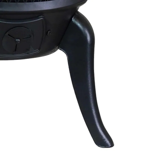 42インチ ブラック鋳鉄製自立式暖炉ストーブ 屋外ファイヤーピット 裏庭用チミネア - Product Image 5