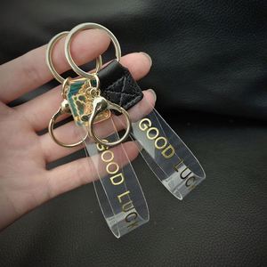 GOODLUCK Transparent Leather <b>Rope</b> Keychain Pendant Creative Bag DIY Accessories Trendy Toy Hanging <b>Rope</b> Handheld <b>Rope</b> - Product Image 1