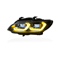 Feux avant JY pour BMW Série 3 E92 2007-2010, ensemble de phares E93 M3 bicolores modifiés, style cuillère à yeux dorés, lentille laser, DRL LED pour voiture