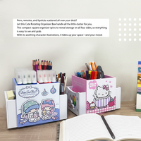 Porte-crayons en bois personnalisé minimaliste pour bureaux, 12x12x17 cm