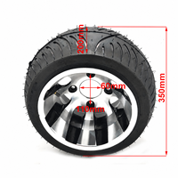 Pneu tubeless 205/30-10 ATV/UTV avec jante en aluminium, pneu de route plat à profil bas pour véhicule de patrouille électrique/chariot de golf/tondeuse à gazon