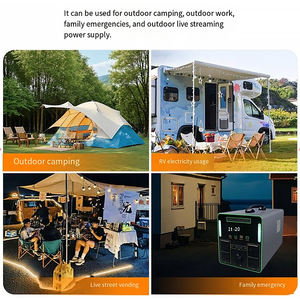 Station portable à grande capacité 5 kWh, batterie lithium-ion, panneau solaire, onde sinusoïdale pure, contrôleur MPPT pour diffusion en direct, urgence familiale - Product Image 2