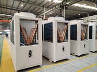 Refroidisseur modulaire refroidi par air avec pompe et moteur, réfrigérant R-410a, capacité de refroidissement/chauffage de 130 kW pour hôtels