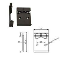Support de montage universel sur rail DIN en alliage d'aluminium pour injecteurs POE sur rail de 35 mm et montage sur carte de circuit imprimé