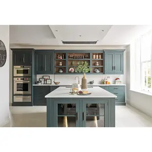 2023 gabinetes de cocina personalizados de gama alta artesanales nuevas ideas de diseño de gabinete de cocina de madera maciza