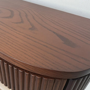 <span class=keywords><strong>Console</strong></span> murale moderne en bois de chêne <span class=keywords><strong>massif</strong></span> avec design à 3 vagues pour salon, chambre, appartement, salle à manger, meubles de maison - Product Image 6