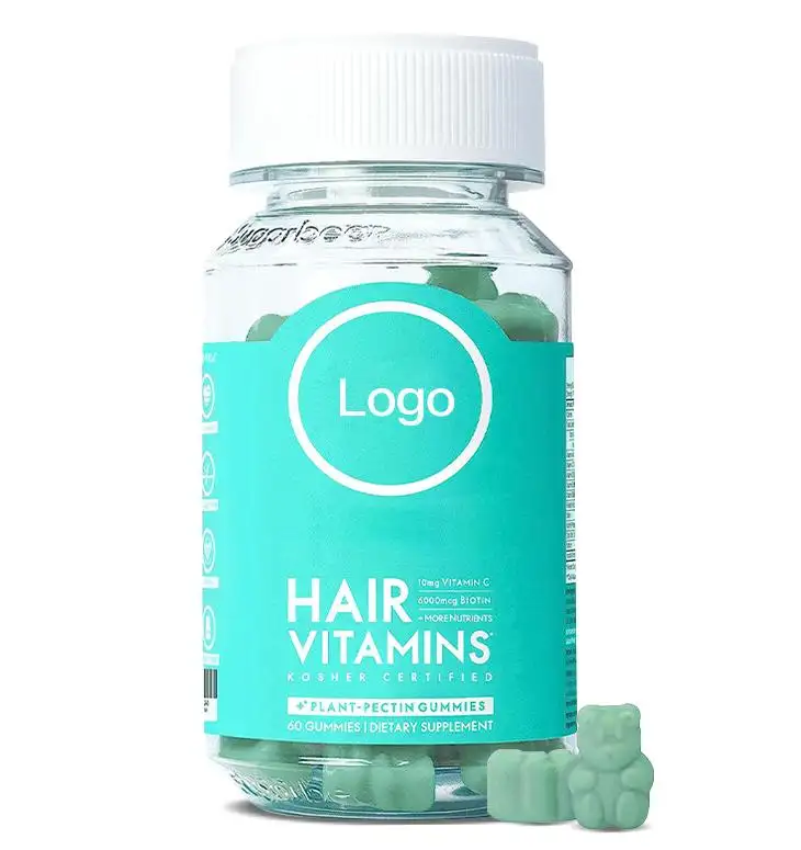 Supporto di fabbrica OEM collagene sbiancante vitamine della pelle Gummies biotina Gummies buono per le unghie della pelle dei capelli