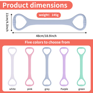 Bande de résistance élastique Mu Lin Figure 8 en silicone pour exercices de yoga et d'étirement à domicile, pour les épaules, le dos et les bras. - Product Image 4