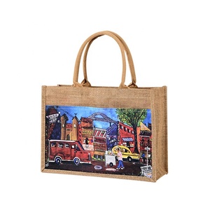 Tùy chỉnh cao cấp dễ thương phim hoạt hình in thêm lớn xách tay cá nhân đay Tote Vải làm vách ngăn túi với túi vải và dây kéo - Product Image 1