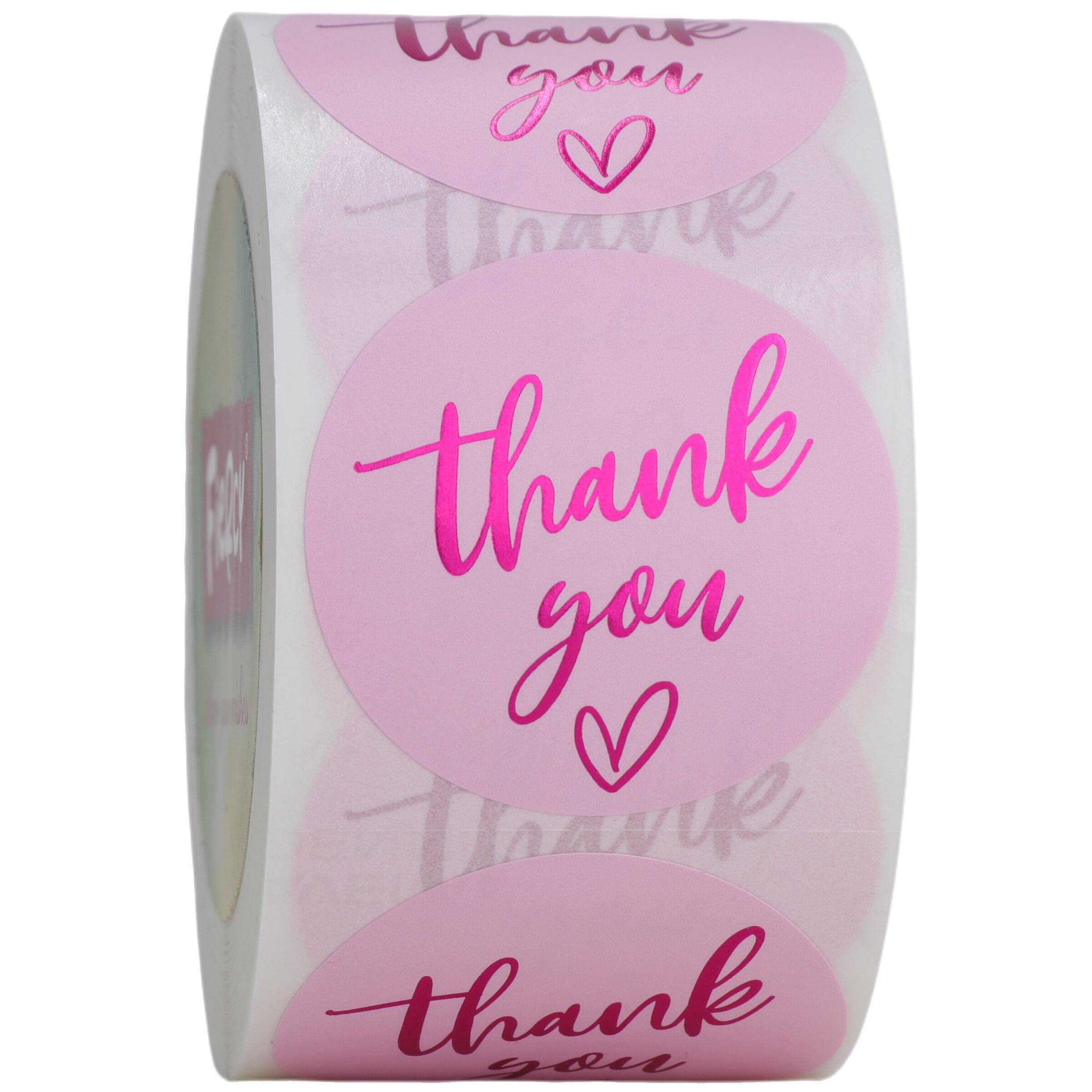 Custom Logo Round Shape Packaging Labels Self Adhesive Thank You Gift Packaging Supporting Seal Sticker Label Vinyl Round Label