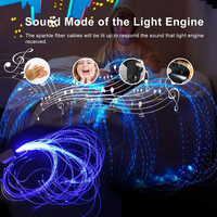 Kit d'éclairage sensoriel à fibres optiques LED RGBW pour chambre sensorielle apaisante spéciale autisme avec moteur lumineux APP et filaments de fibre scintillants