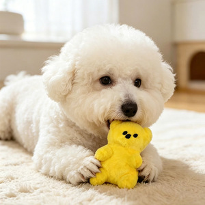 Jouet d'ours en peluche couineur pour chiens, jouet interactif d'intérieur pour animaux de compagnie, jouet en peluche doux qui émet des sons pour l'auto-entretenement et contre l'ennui - Product Image 5