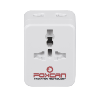 FOXCAN India 3 prises universelles, convertisseur de chargeur mural, adaptateur de voyage ABS pour prises US/EU/UK/AU vers l'Inde, le Népal, le Sri Lanka