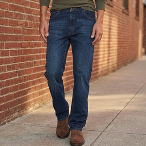 New Arrivals Men's Brand <b>Jeans</b> Distressed Wash Stretch Skinny Casual Slim Fit Denim Trousers Mid Waist Straight Style Male Pants - Product Image 2