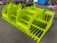 RSBM skid steer loader squelette seau herbe fourche grappin grab tamis seau