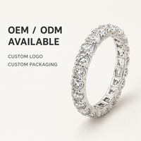 Bague en argent sterling 925 avec moissanite synthétique en forme de poire, sertie de griffes, luxueuse, tendance, unisexe, certifiée par une tierce partie, 2,6g Hongyun