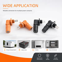 Connecteur de stockage d'énergie rotatif à 360°, contact en laiton 200A, 1000V, anti-contact, étanche IP67, prise/augmenteur pour applications aérospatiales, audio et vidéo