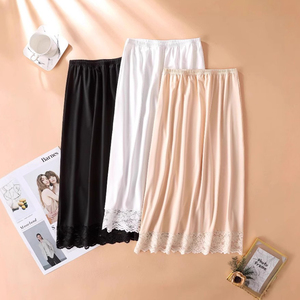 Jupes de base en modal pour femmes, 2 longueurs, <span class=keywords><strong>jupe</strong></span> mi-longue, slip en dentelle, sous-vêtement, <span class=keywords><strong>jupe</strong></span> <span class=keywords><strong>courte</strong></span>, demi-<span class=keywords><strong>jupon</strong></span> pour femmes, longue <span class=keywords><strong>jupon</strong></span> - Product Image 3