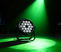 UNOXINE Étanche IP65 Durable 18-Piece LED Par Light DMX512 Contrôle RGBW 6000K Lumière du jour pour Club Stage Theme Park Events
