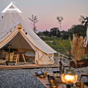 Outdoor <strong>4</strong> Season Waterproof One <strong>Bedroom</strong> Glamping <strong>Tent</strong> Luxury 3M 4M 5M 6M Cotton Oxford Canvas Mongolian Yurt Bell Camping <strong>Tent</strong> - Product Image 5