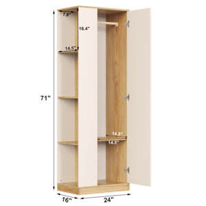 Self Assembly <strong>Wardrobes</strong> Big White Thin <strong>Wardrobe</strong> Modular <strong>Tall</strong> <strong>Narrow</strong> <strong>Wardrobe</strong> Bedroom Furniture - Product Image 4