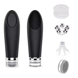 Multi Head nettoyage en profondeur du <span class=keywords><strong>visage</strong></span> Eye Spa Warm Massage Skin Care Brush Waterproof Soft Silicone Face cleaning Brush - Product Image 1