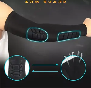 Fascia da braccio a compressione protezione per gomito da basket di sicurezza sportiva, manicotto per gomito e ginocchiere a nido d'ape da basket