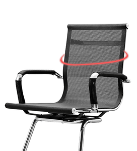 Chaise de salle de conférence ergonomique moderne, hauteur réglable, revêtement en <span class=keywords><strong>cuir</strong></span> synthétique <span class=keywords><strong>noir</strong></span> de haute qualité, pivotante, en acier - Product Image 6