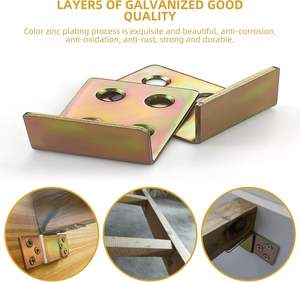 Connecteur d'angle en L en acier laminé à froid zingué pour meubles de chambre et de salon, design contemporain - Product Image 4