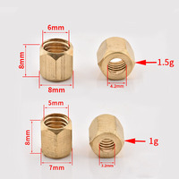 10 Piezas de Tuercas de Cobre Pequeñas/Grandes con Anillo O de 3*2mm y 4*3mm para Tubo de Tinta Epson XP600 TX800 UV Damper 1390 DX7 DX4 DX5