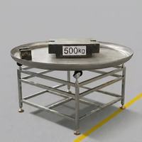 Mesa Giratoria de Acero Inoxidable de Alta Resistencia, Mesa de Acumulación, Línea de Clasificación y Empaquetado, OEM, ODM, CE