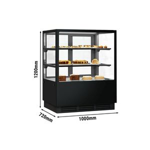 Vitrine réfrigérée et présentoir à gâteaux GGM Gastro - 1000 mm - Double vitrage - avec 2 étagères - Product Image 1