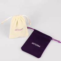 Pochette en velours Sac à cordon en velours souple de luxe de haute qualité pour huiles essentielles